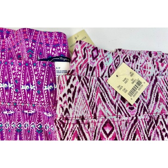 2 American Eagle Patterned Lounge Yoga Legging Pants Lot New w/ Tag Women Size S - Picture 3 of 5